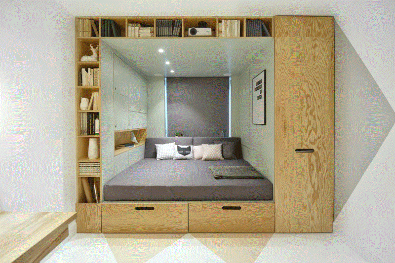 Phòng ngủ thiết kế thông minh với đồ nội thất đa năng