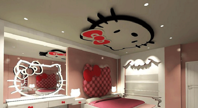 Phòng ngủ bé gái thường sử dụng tông màu hồng thể hiện nét vui tươi, hồn nhiên